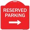 Signmission Designer Series Reserved Parking 2, Red & White Heavy-Gauge Aluminum Sign, 18" x 18", RW-1818-9765 A-DES-RW-1818-9765 - alternate 1